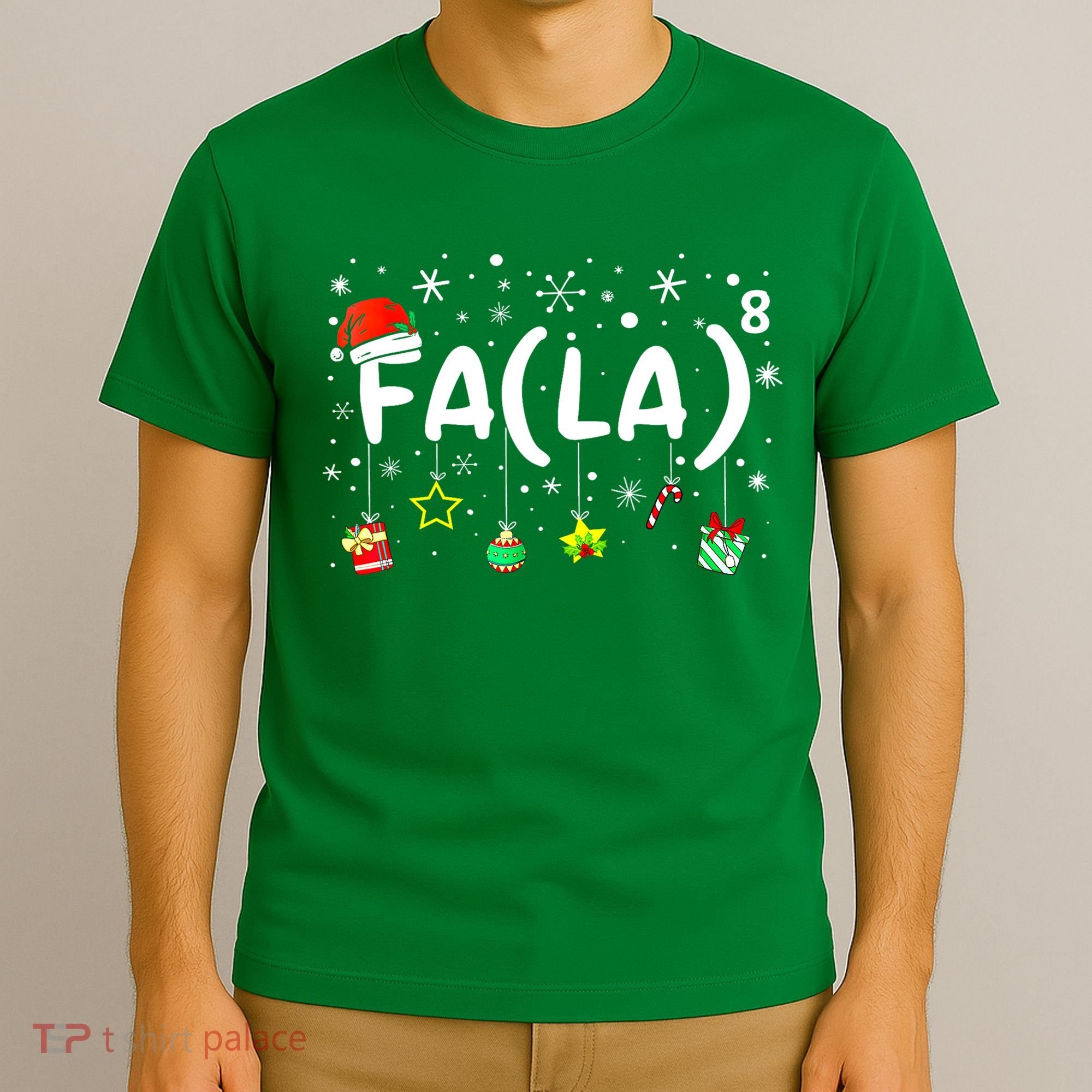 Women Fa (La)8 Funny Christmas Santa Fa La Math Teacher Gift T-Shirt