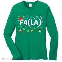 Women Fa (La)8 Funny Christmas Santa Fa La Math Teacher Gift Women's Long Sleeve Shirt thumb 0
