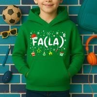 Women Fa (La)8 Funny Christmas Santa Fa La Math Teacher Gift Kids Hoodie thumb 2