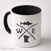 Walleye Fishing Minnesota Walleye Fishing Compass Gift Coffee Mug thumb 0