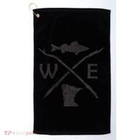 Walleye Fishing Minnesota Walleye Fishing Compass Gift Golf Towel thumb 0
