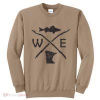 Walleye Fishing Minnesota Walleye Fishing Compass Gift Sweatshirt thumb 0