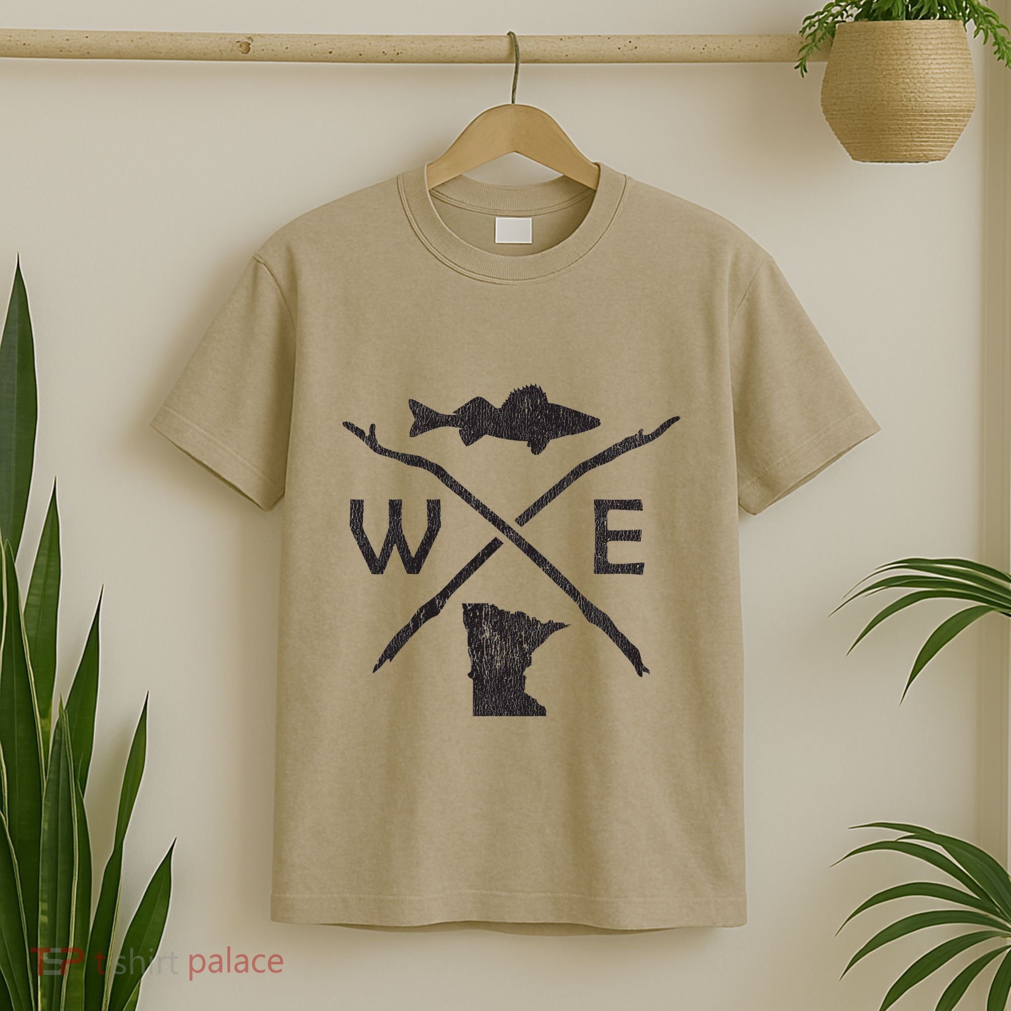 Walleye Fishing Minnesota Walleye Fishing Compass Gift T-Shirt
