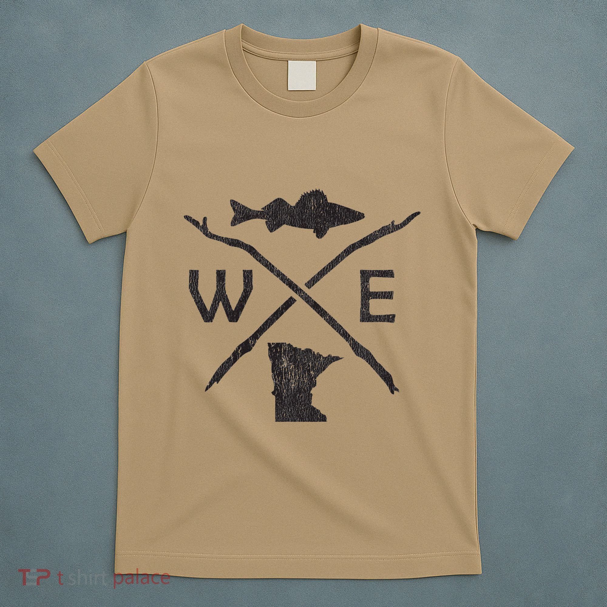 Walleye Fishing Minnesota Walleye Fishing Compass Gift T-Shirt