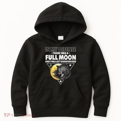 Werewolf Full Moon Werewolf Kids Hoodie
