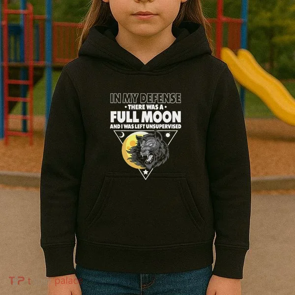Werewolf Full Moon Werewolf Kids Hoodie