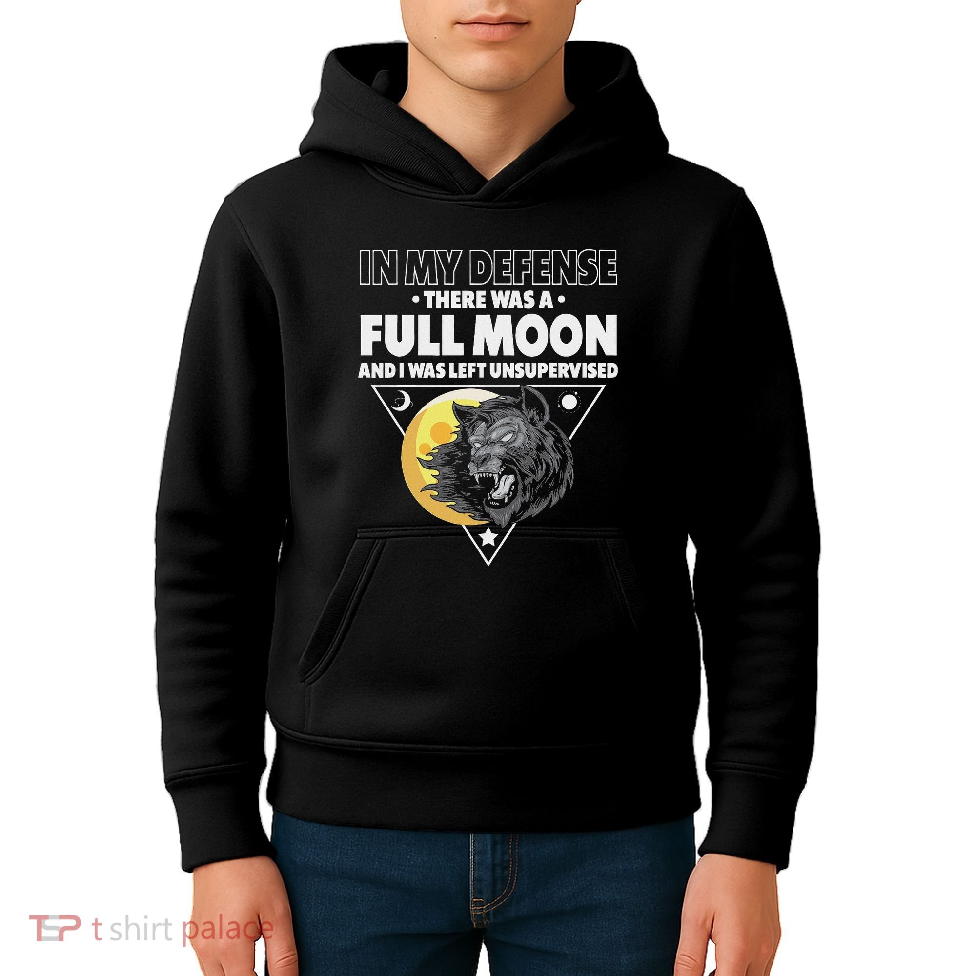 Werewolf Full Moon Werewolf Kids Hoodie
