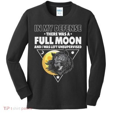 Werewolf Full Moon Werewolf Kids Long Sleeve Shirt