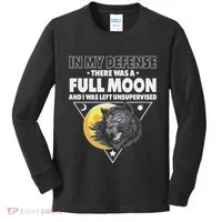 Werewolf Full Moon Werewolf Kids Long Sleeve Shirt thumb 0