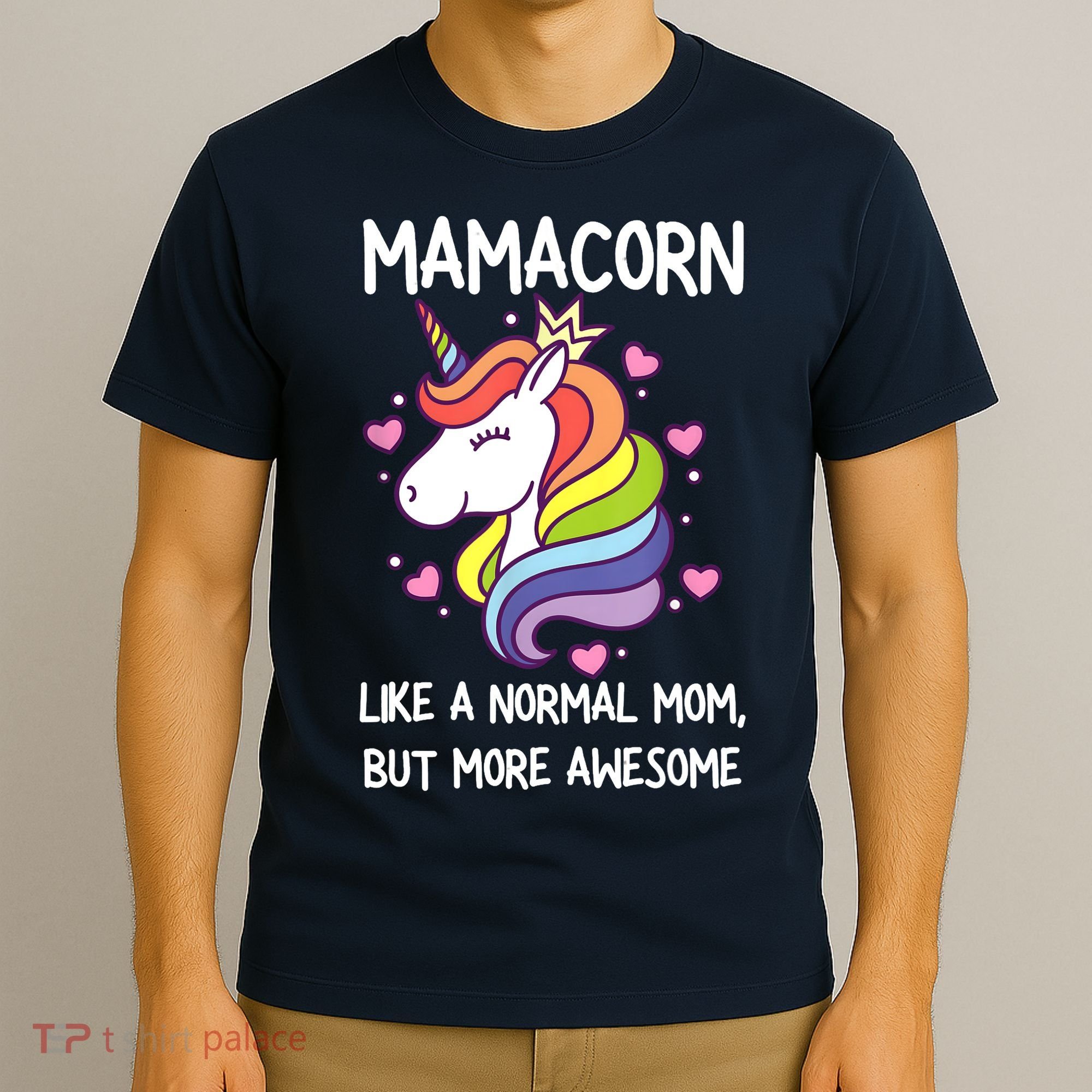 Wo Funny Mamacorn Unicorn Costume Mom Mother's Day T-Shirt