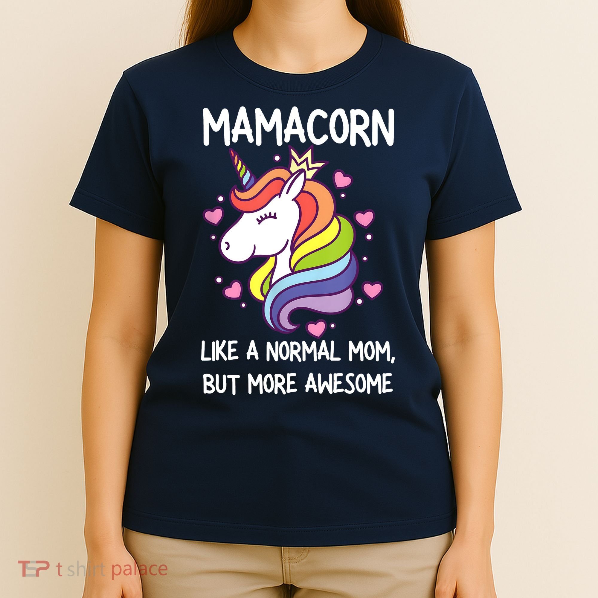 Wo Funny Mamacorn Unicorn Costume Mom Mother's Day T-Shirt