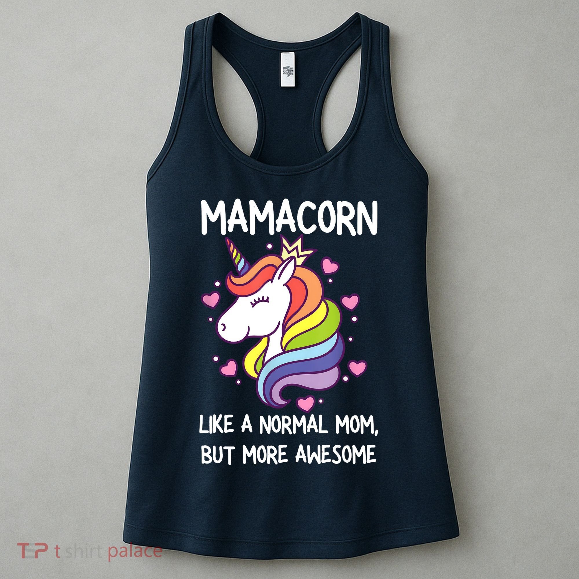 Wo Funny Mamacorn Unicorn Costume Mom Mother's Day Women's Tank Top