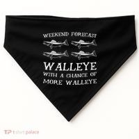 Weekend Forecast More Walleye Fish USA-Made Doggie Bandana thumb 0