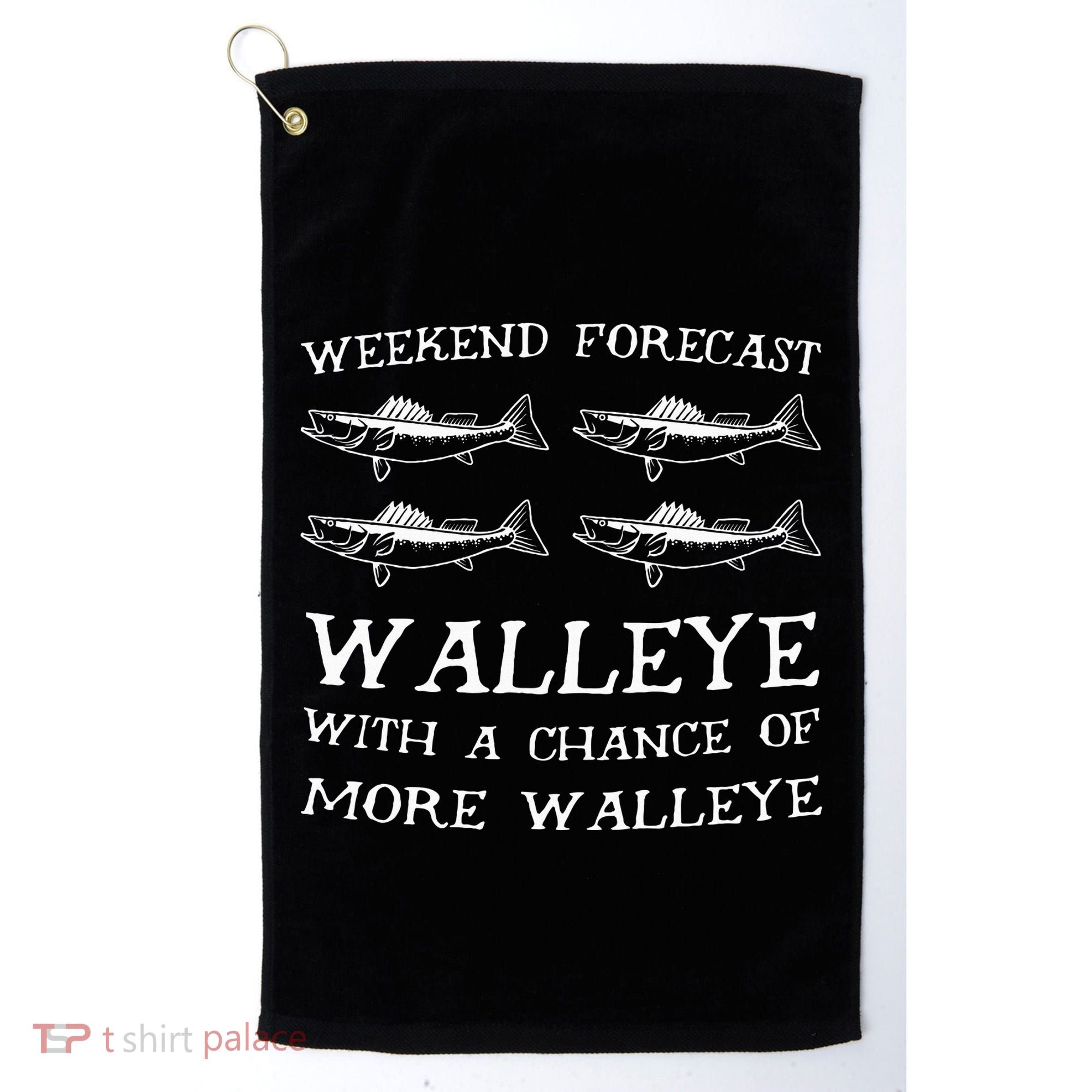 Weekend Forecast More Walleye Fish Golf Towel