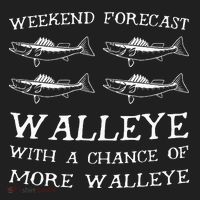 Weekend Forecast More Walleye Fish Golf Towel thumb 3