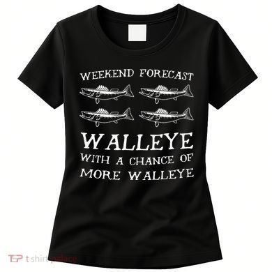 Weekend Forecast More Walleye Fish Women's T-Shirt