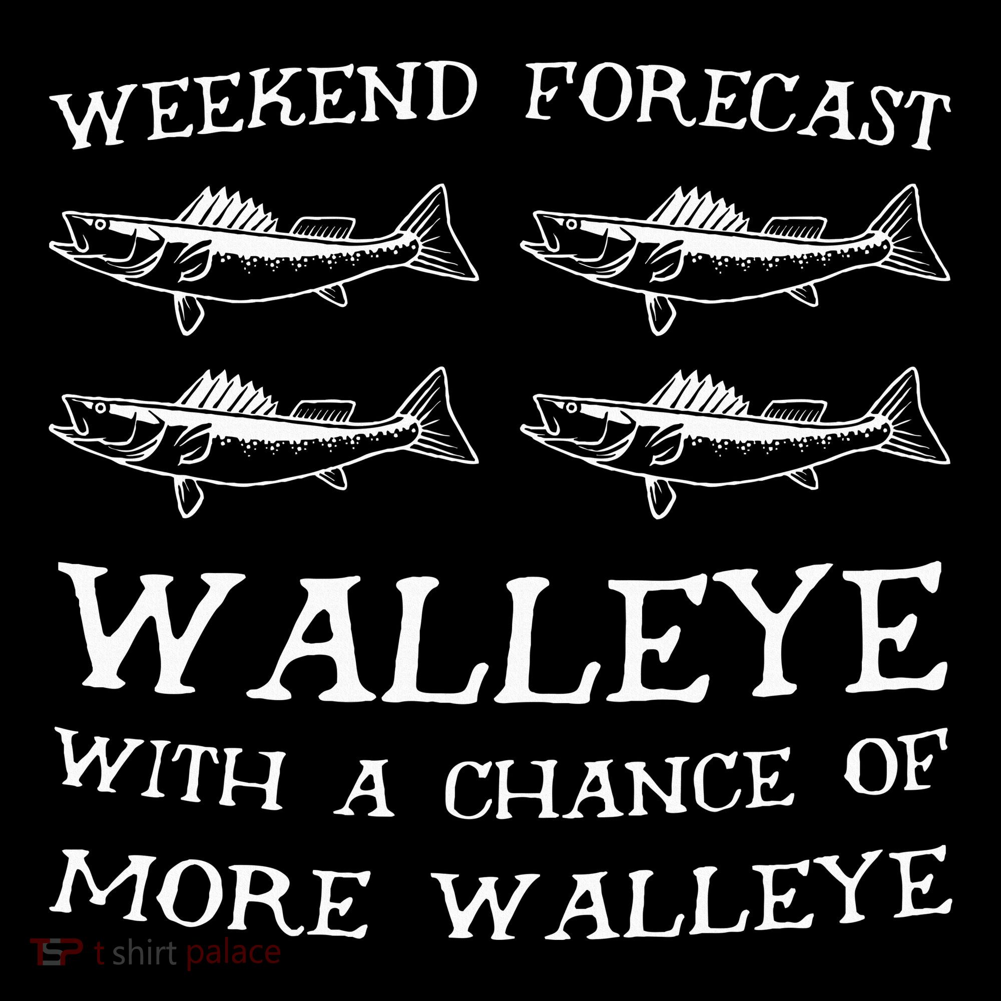 Weekend Forecast More Walleye Fish Kids T-Shirt