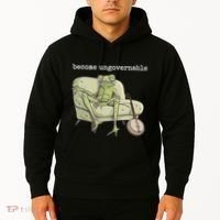Weird Frog Meme Stupid Cursed Toad Become Ungovernable Hoodie thumb 2