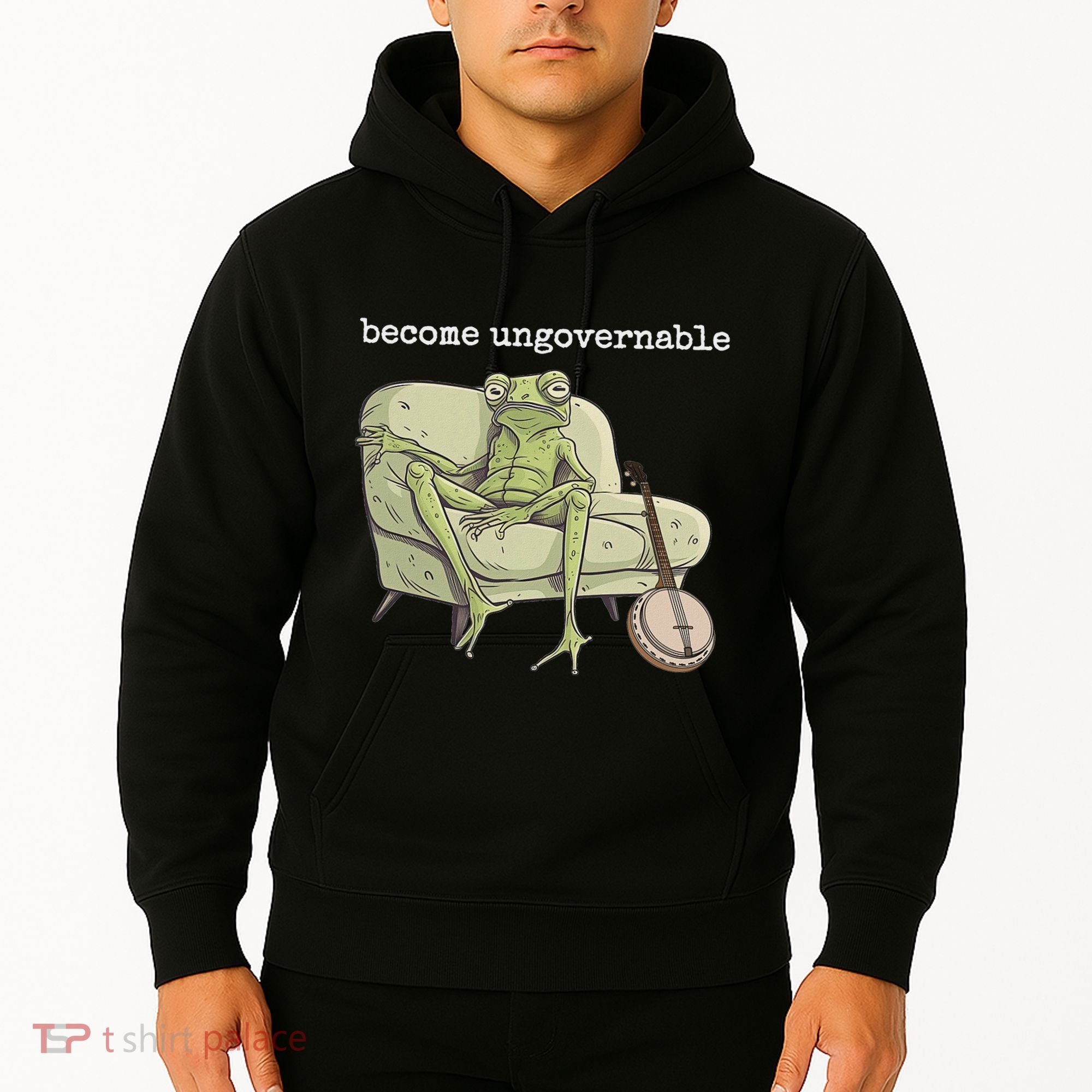 Weird Frog Meme Stupid Cursed Toad Become Ungovernable Hoodie