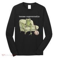 Weird Frog Meme Stupid Cursed Toad Become Ungovernable Long Sleeve Shirt thumb 0