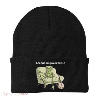 Weird Frog Meme Stupid Cursed Toad Become Ungovernable Beanie