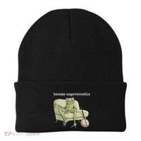 Weird Frog Meme Stupid Cursed Toad Become Ungovernable Beanie thumb 0