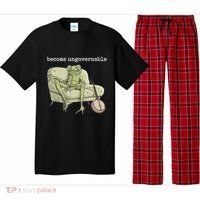 Weird Frog Meme Stupid Cursed Toad Become Ungovernable Pajama Set thumb 0