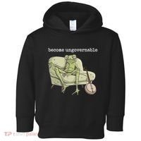 Weird Frog Meme Stupid Cursed Toad Become Ungovernable Toddler Hoodie thumb 0