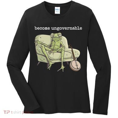 Weird Frog Meme Stupid Cursed Toad Become Ungovernable Women's Long Sleeve Shirt