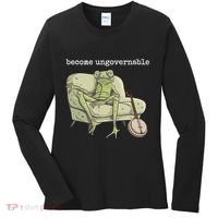 Weird Frog Meme Stupid Cursed Toad Become Ungovernable Women's Long Sleeve Shirt thumb 0