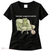 Weird Frog Meme Stupid Cursed Toad Become Ungovernable Women's T-Shirt thumb 0
