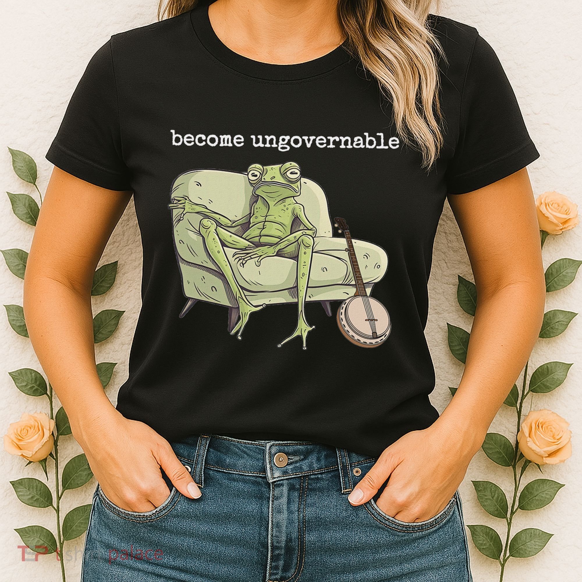 Weird Frog Meme Stupid Cursed Toad Become Ungovernable Women's T-Shirt