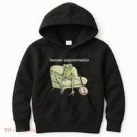 Weird Frog Meme Stupid Cursed Toad Become Ungovernable Kids Hoodie thumb 0