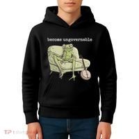 Weird Frog Meme Stupid Cursed Toad Become Ungovernable Kids Hoodie thumb 4