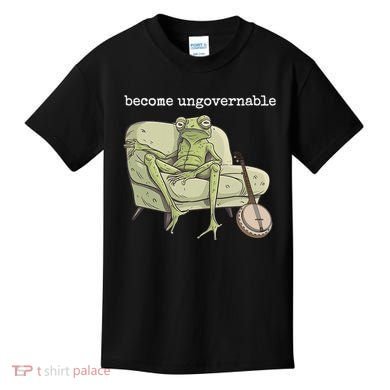 Weird Frog Meme Stupid Cursed Toad Become Ungovernable Kids T-Shirt