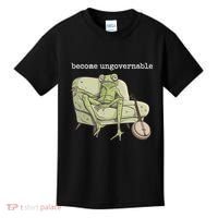 Weird Frog Meme Stupid Cursed Toad Become Ungovernable Kids T-Shirt thumb 0