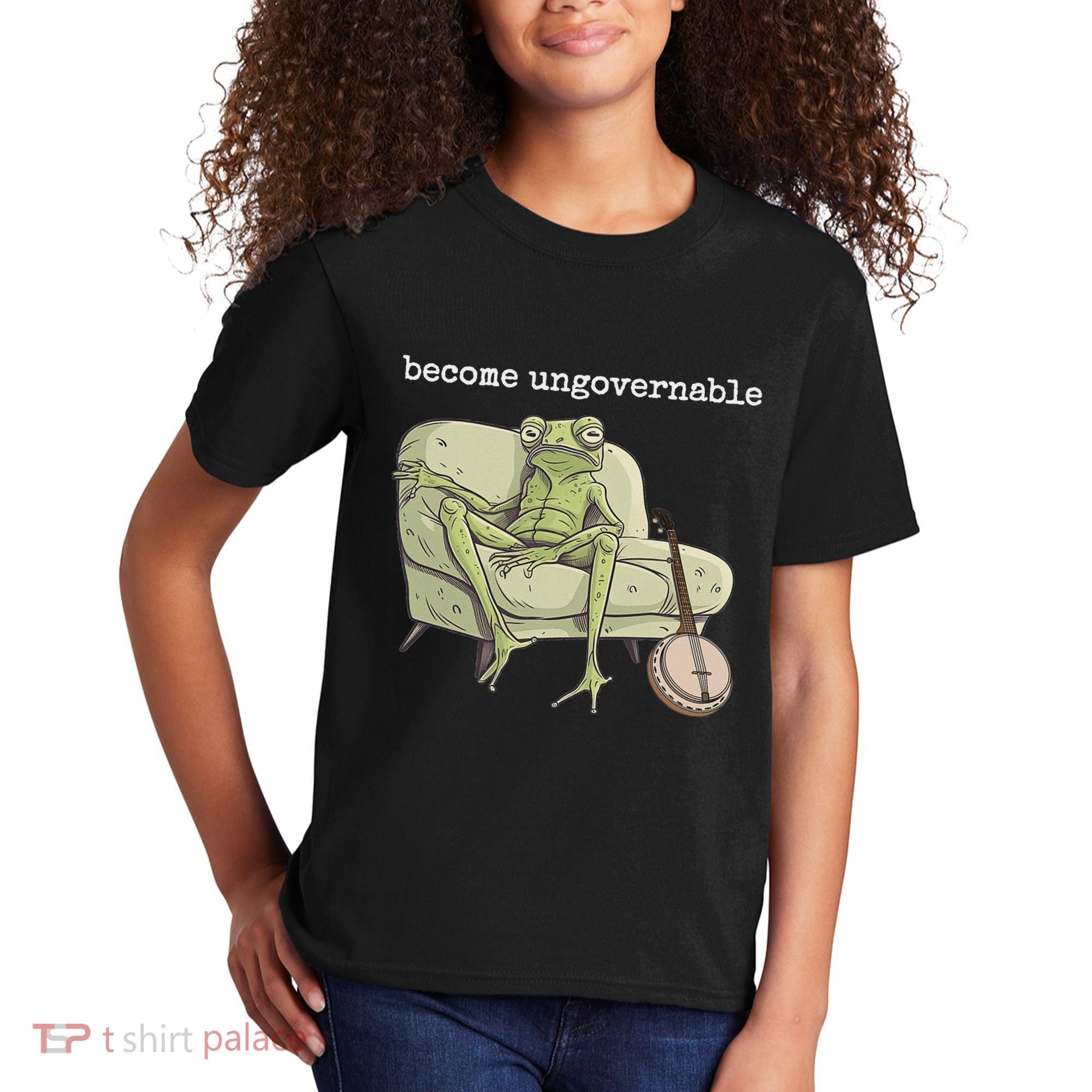 Weird Frog Meme Stupid Cursed Toad Become Ungovernable Kids T-Shirt