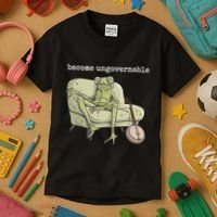 Weird Frog Meme Stupid Cursed Toad Become Ungovernable Kids T-Shirt thumb 3