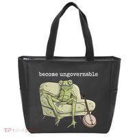 Weird Frog Meme Stupid Cursed Toad Become Ungovernable Tote Bag thumb 0