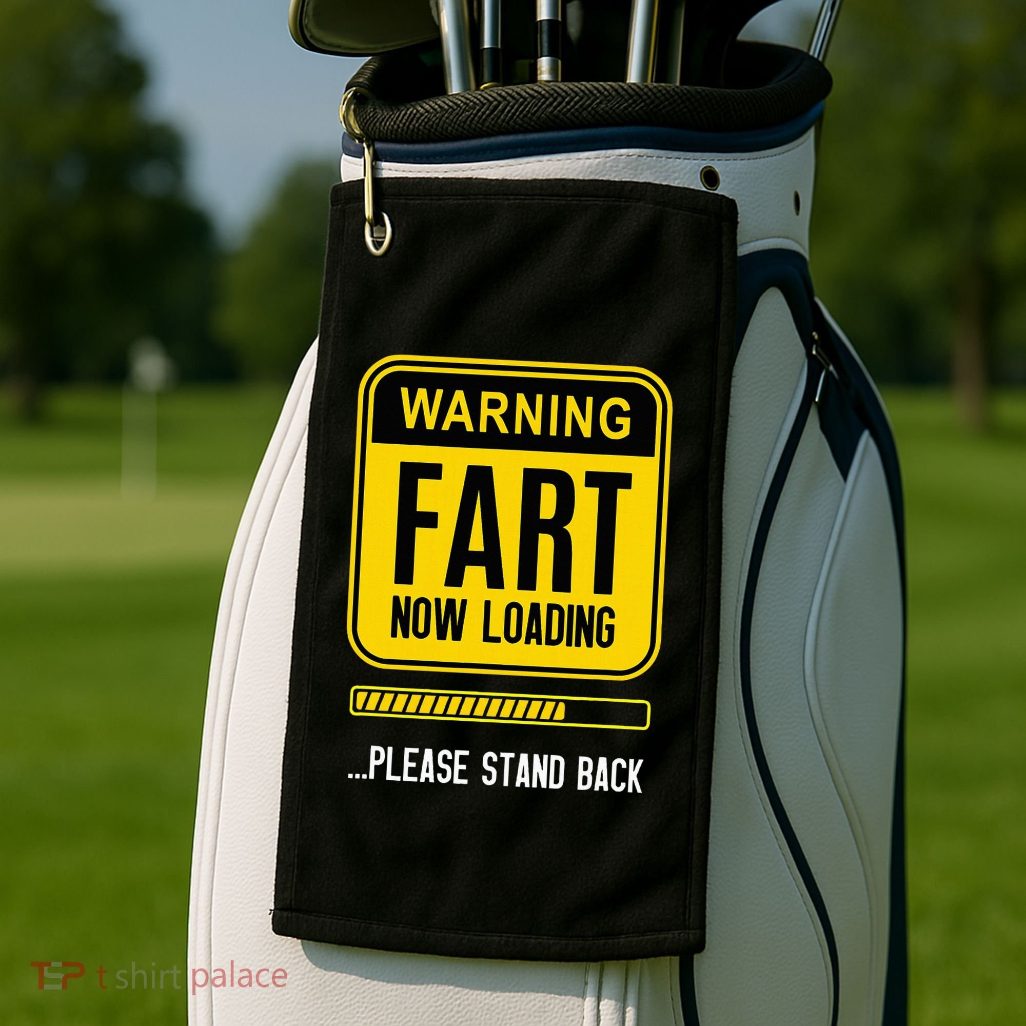 Warning Fart Now Loading Golf Towel