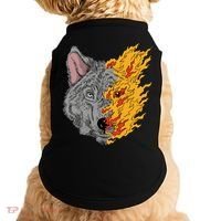 Wolf Face On Fire Doggie Tank thumb 0