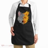Wolf Face On Fire Apron thumb 2