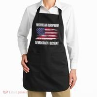 With Fear Ouripsum Democracy I Dessent Usa Flag Apron thumb 2