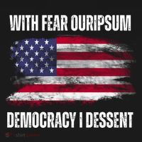 With Fear Ouripsum Democracy I Dessent Usa Flag Apron thumb 3