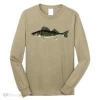 Walleye Fish Pickerel Fishing Lover Fisherman Long Sleeve Shirt thumb 0