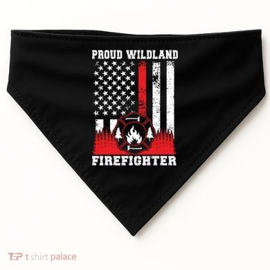 Wildland Firefighter Proud Wildland Fire Gift USA-Made Doggie Bandana