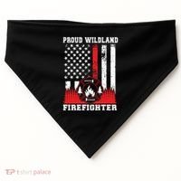 Wildland Firefighter Proud Wildland Fire Gift USA-Made Doggie Bandana thumb 0