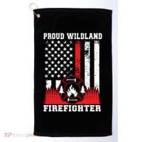 Wildland Firefighter Proud Wildland Fire Gift Golf Towel thumb 0