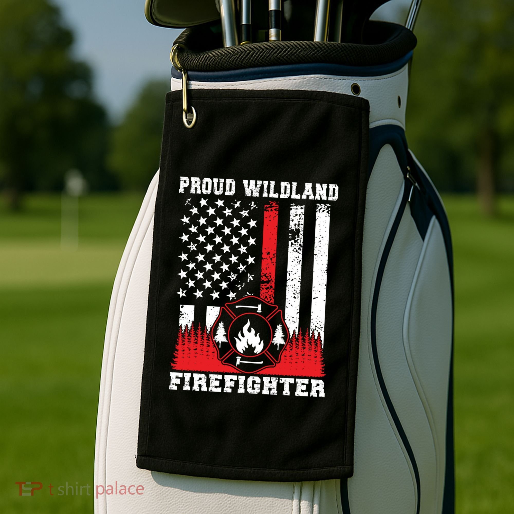 Wildland Firefighter Proud Wildland Fire Gift Golf Towel