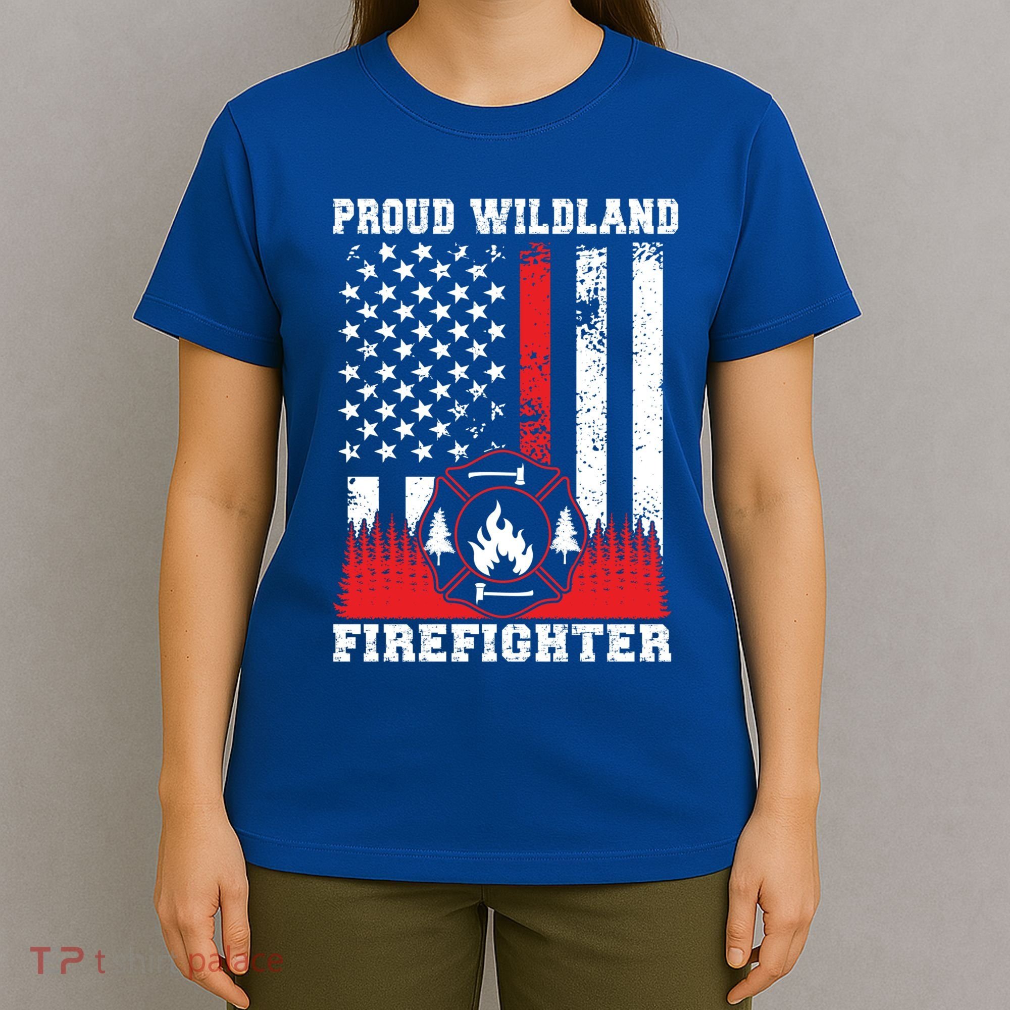 Wildland Firefighter Proud Wildland Fire Gift T-Shirt